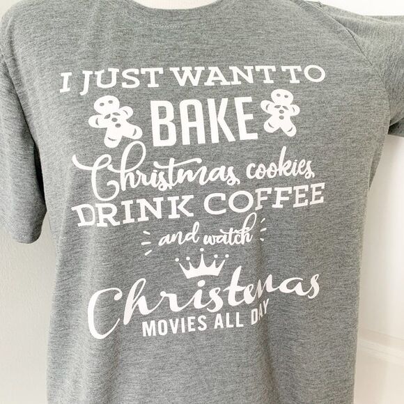 Grey Christmas Slogan Tshirt - Picture 3 of 4